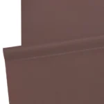 close-up of the textured chocolate brown blackout fabric.